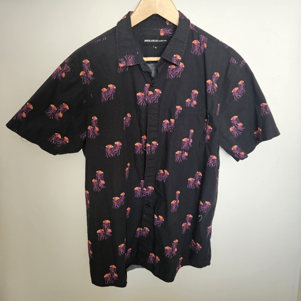 Molokai Surf Co. Button Down Shirt Hawaiian
